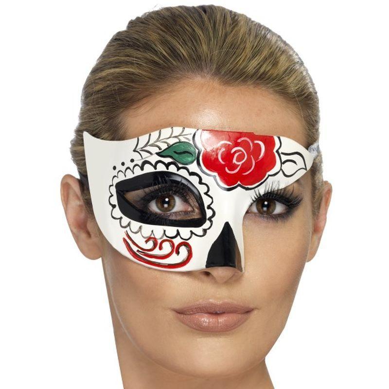 Day of the Dead Half Eye Mask - One Size