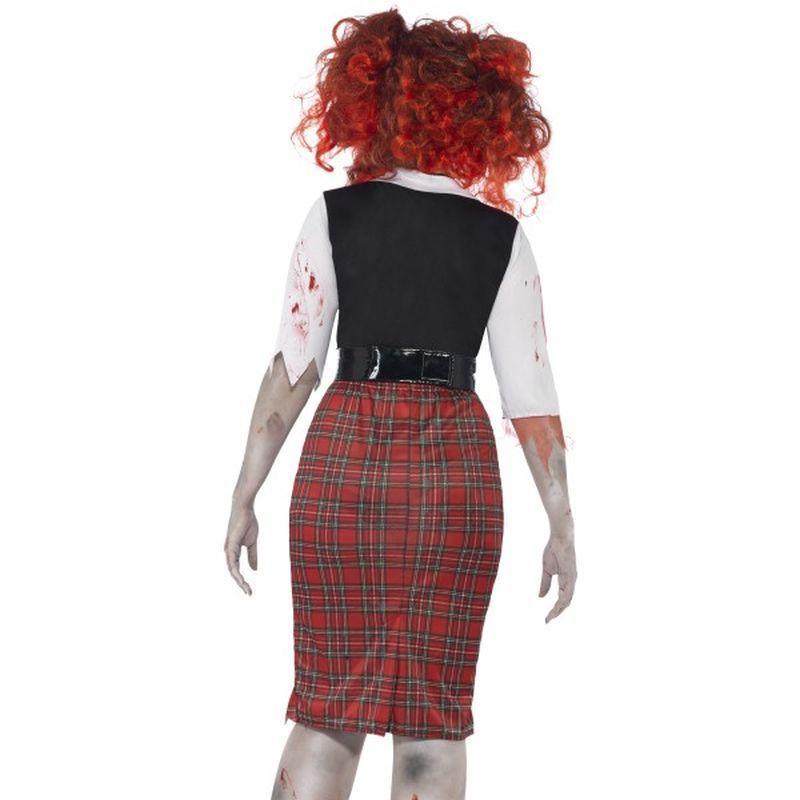 Curves Zombie School Girl Costume Adult Red Womens