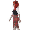Curves Zombie School Girl Costume Adult Black Red
