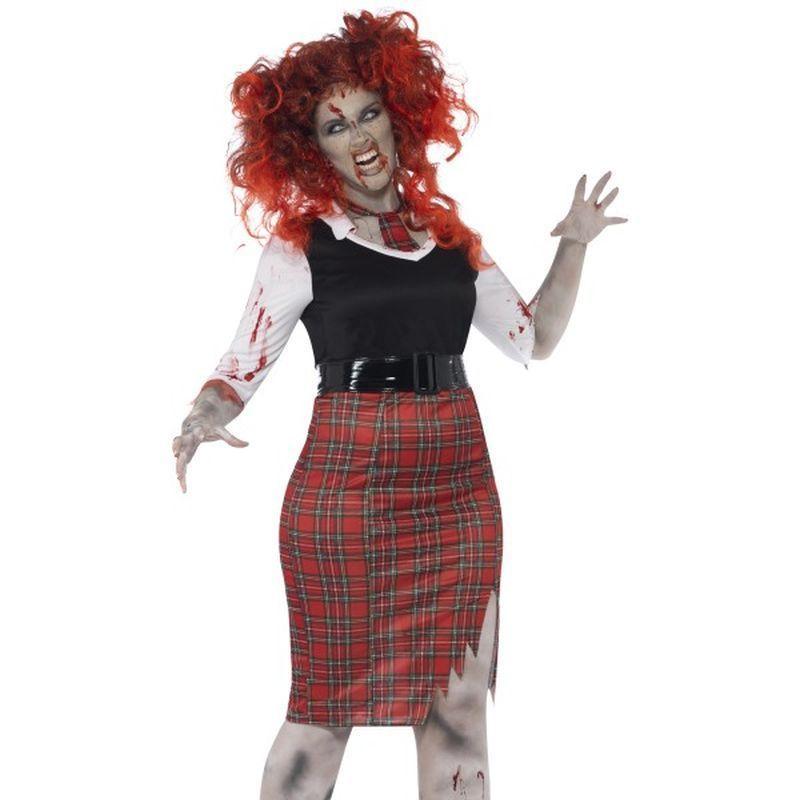 Curves Zombie School Girl Costume - UK Dress 28-30