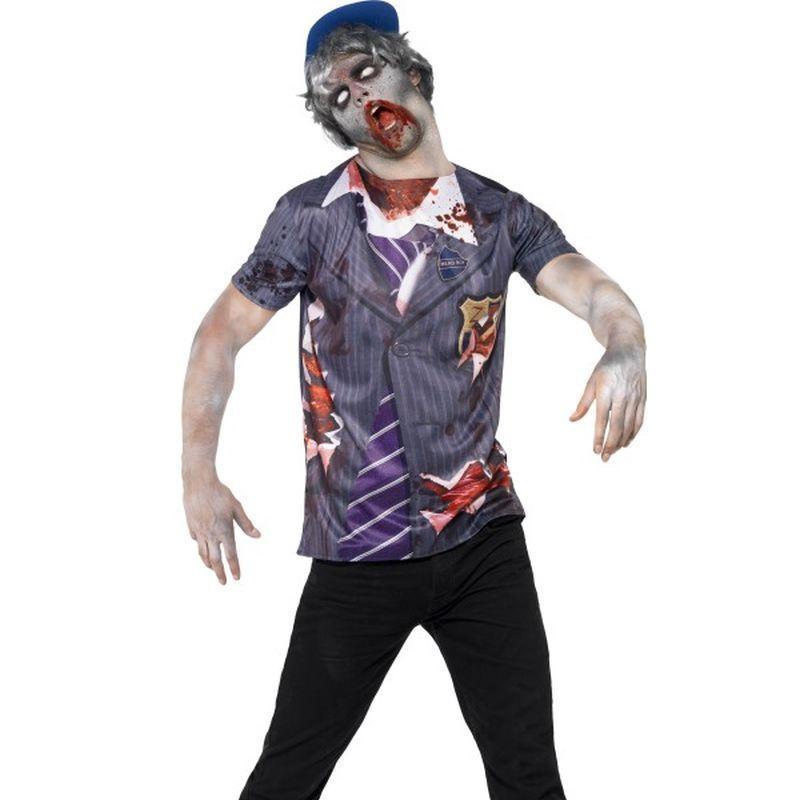 Zombie School Boy T-shirt And Cap - Chest 42"-44", Leg Inseam 33"