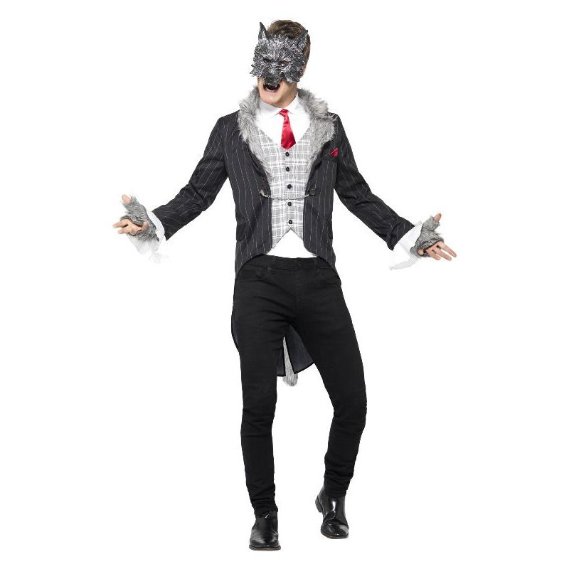 Big Bad Wolf Costume Deluxe Adult Grey Mens -1