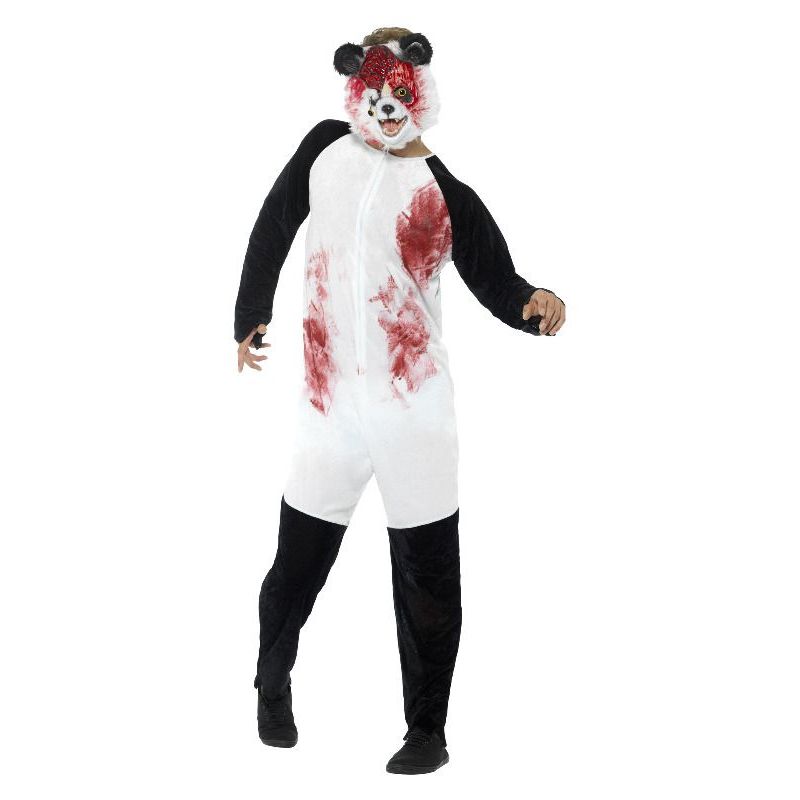 Deluxe Zombie Panda Costume & White Mens