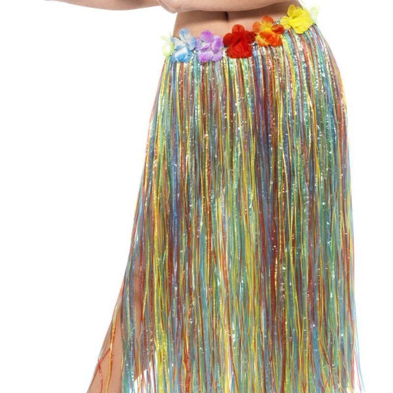 Hawaiian Hula Skirt with Flowers - One Size