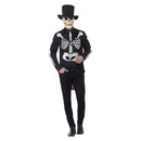 Day Of The Dead Senor Skeleton Costume Adult Black