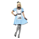 Deluxe Dark Tea Party Costume With Dress Adult Blue Womens