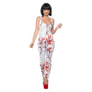 Fever Blood Splatter Costume White & Red Adult