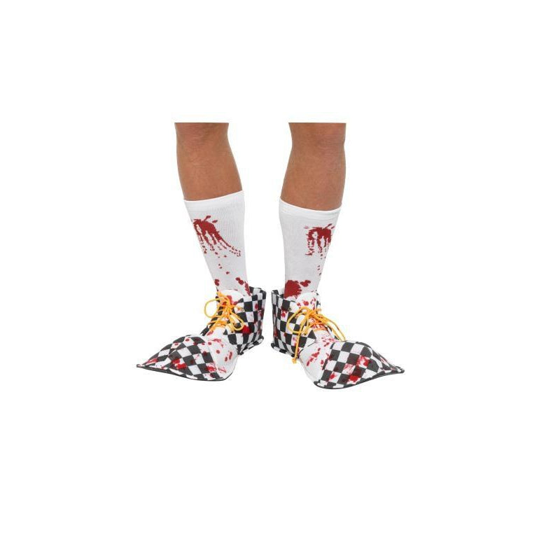 Costumes Australia Size Chart Bloody Clown Shoe Covers Adult Black