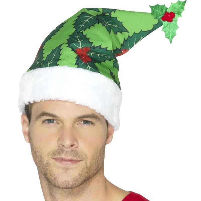 Holly Berry Santa Hat - One Size