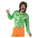 60s Shirt Adult Green Mens -1