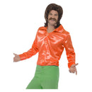 60s Shirt Adult Orange Mens -1