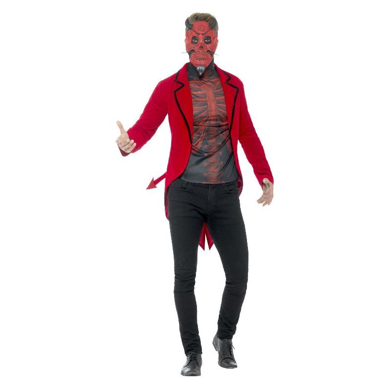Day Of The Dead Devil Costume Adult Red Mens