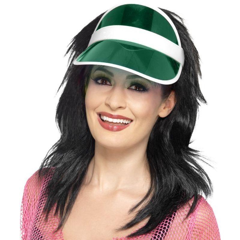 80s Sun Visor Adult Green Unisex -1