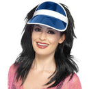 80s Sun Visor Adult Blue Unisex -1