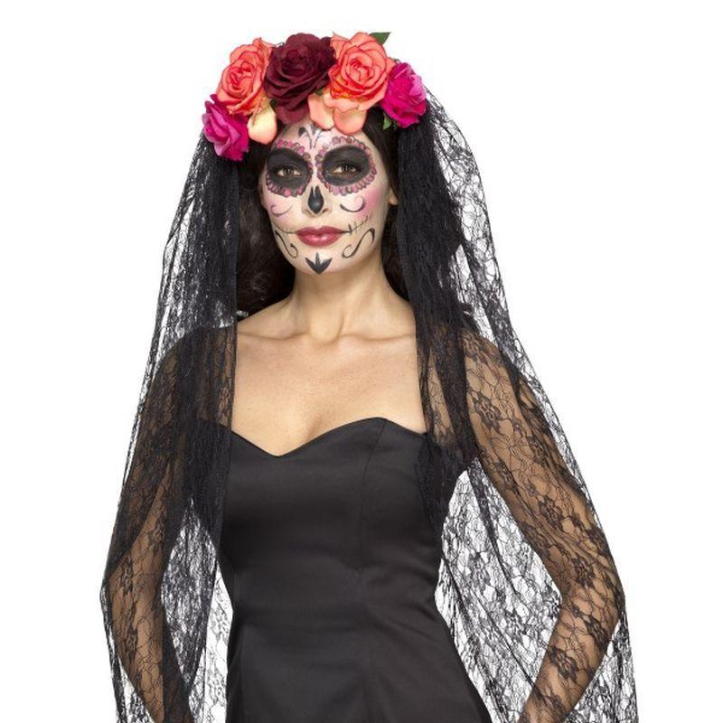 Deluxe Day of the Dead Headband - One Size