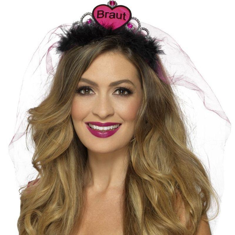 Braut Tiara Adult Pink Womens -1