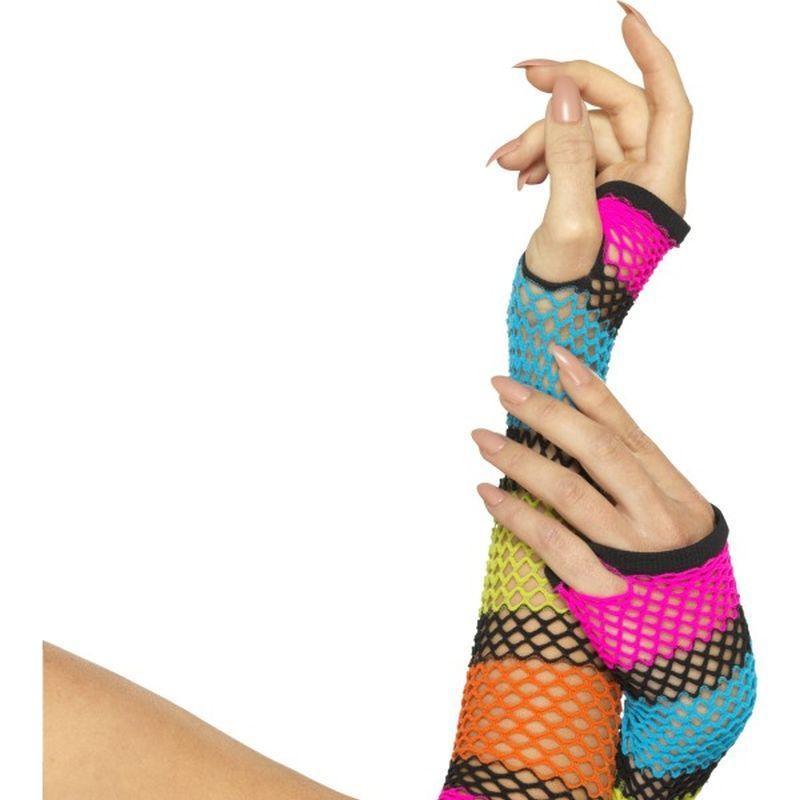 Fishnet Gloves, Long - One Size