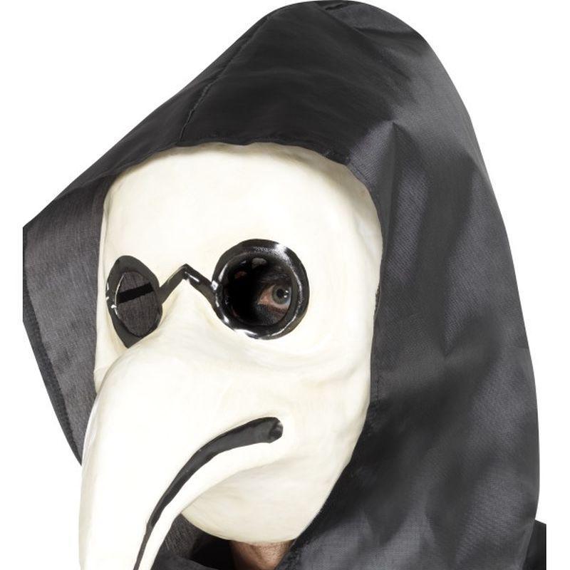Authentic Plague Doctor Mask Adult White Mens -1