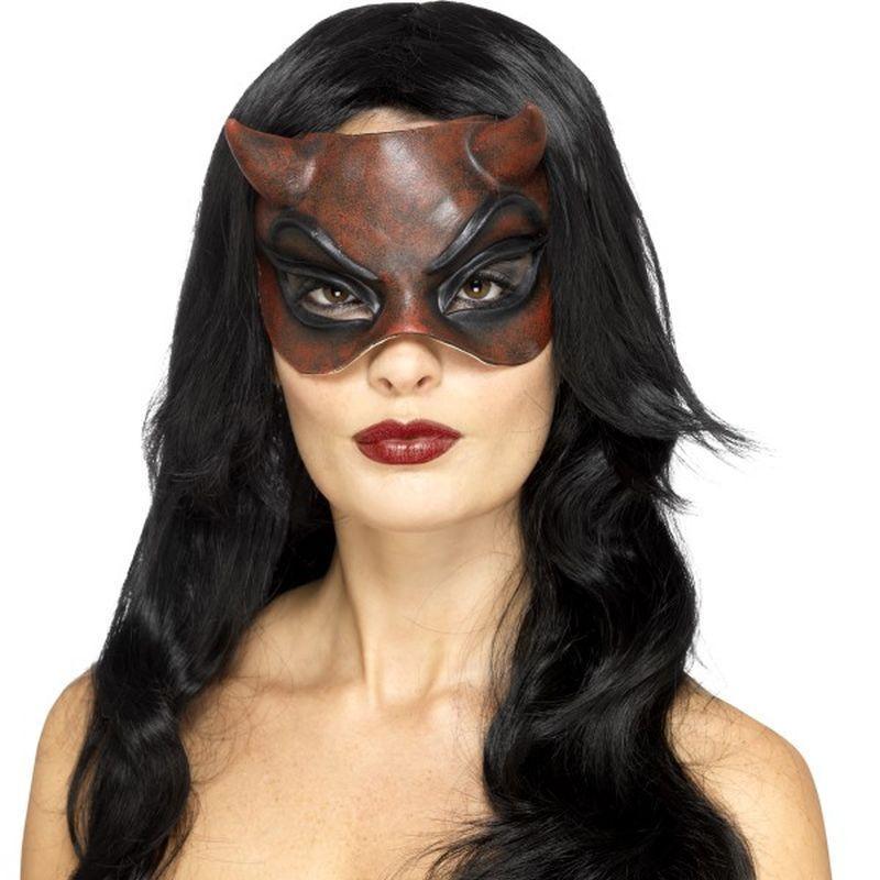 Masquerade Devil Mask, Latex - One Size