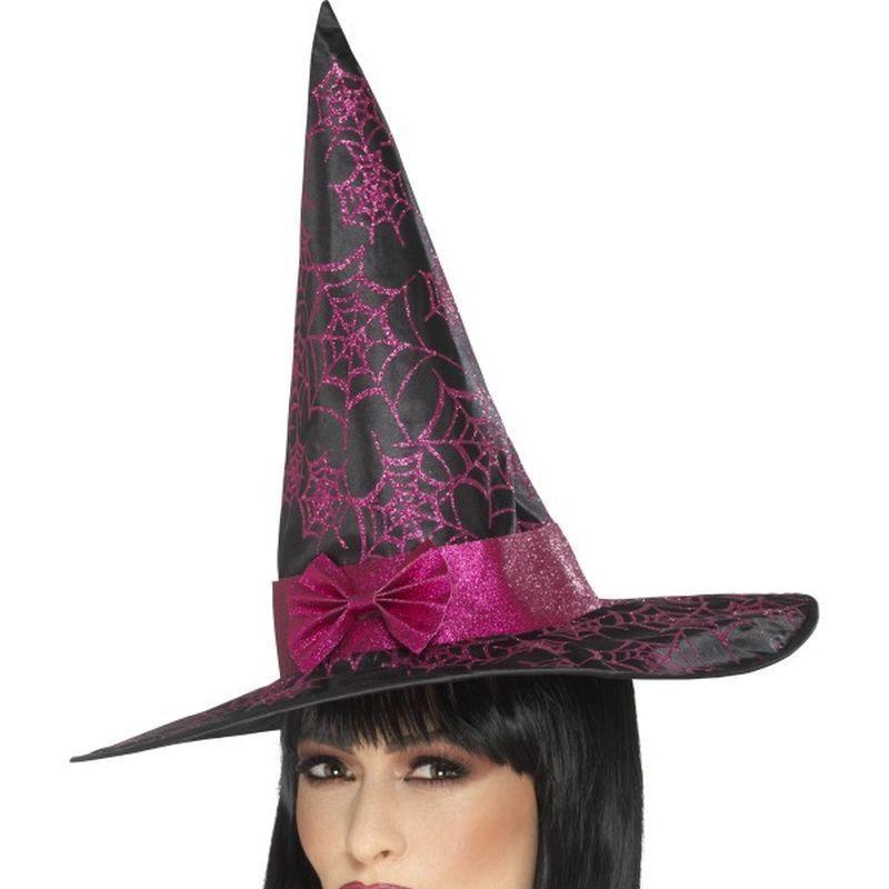Glitter Cobweb Witch Hat - One Size