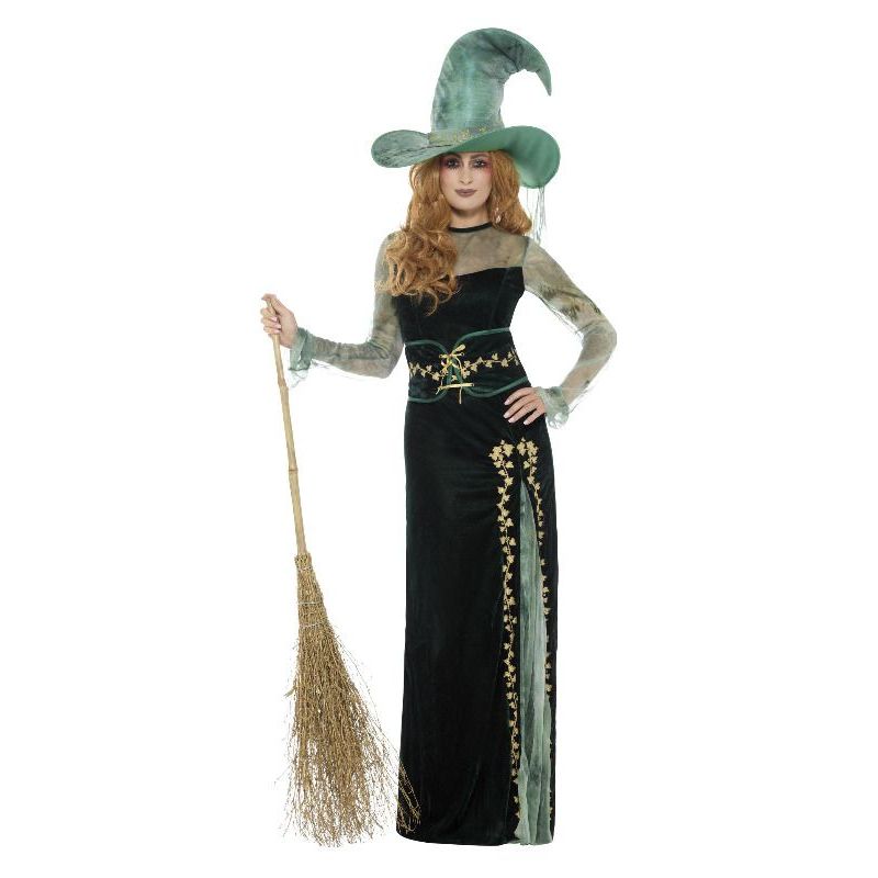 Deluxe Emerald Witch Costume Adult Green Womens