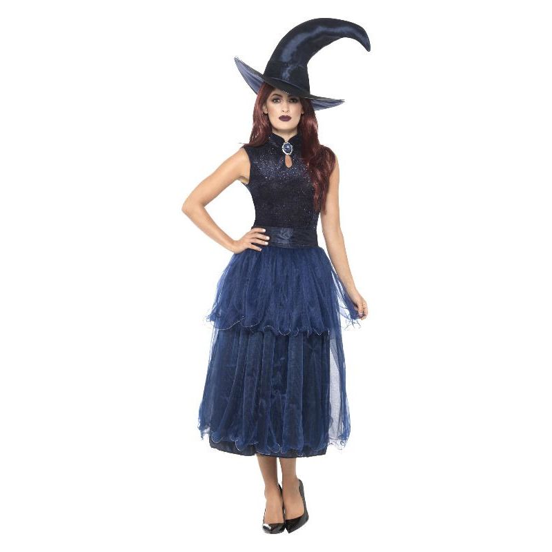 Deluxe Midnight Witch Costume Adult Blue Womens