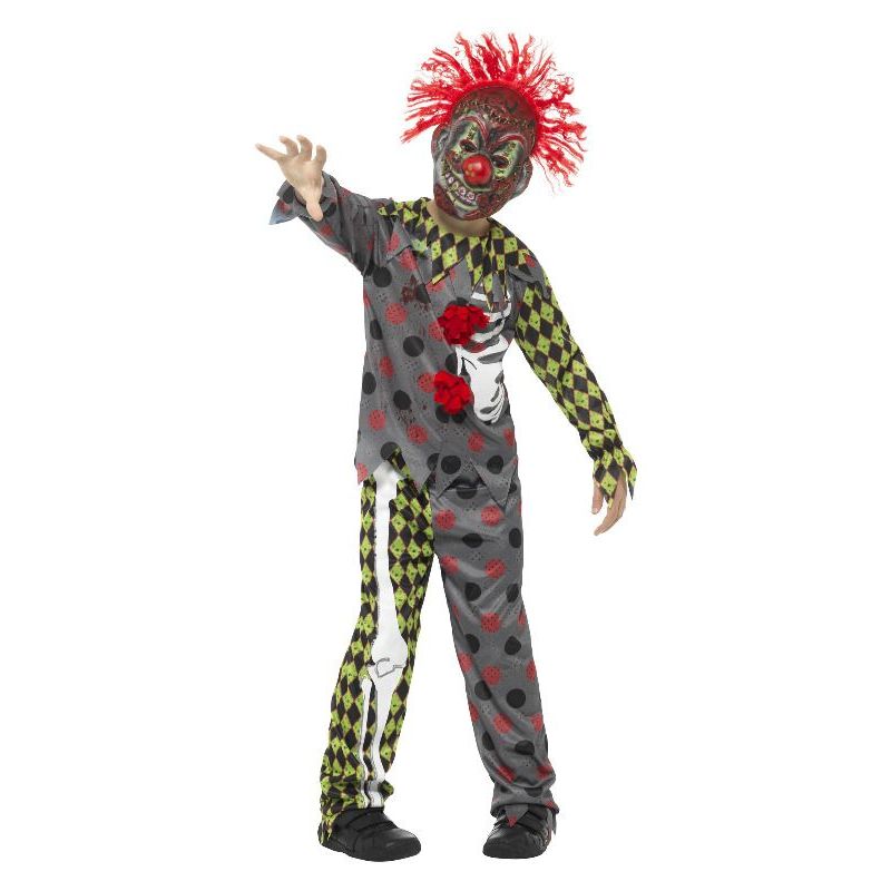 Deluxe Twisted Clown Costume Kids Multi Boys