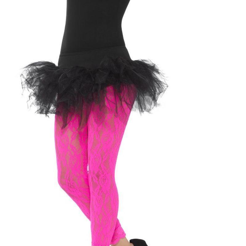 80s Lace Leggings Adult Neon Pink Womens -1