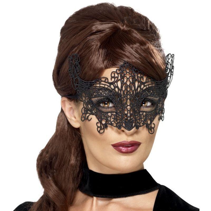 Embroidered Lace Filigree Swirl Eyemask - One Size