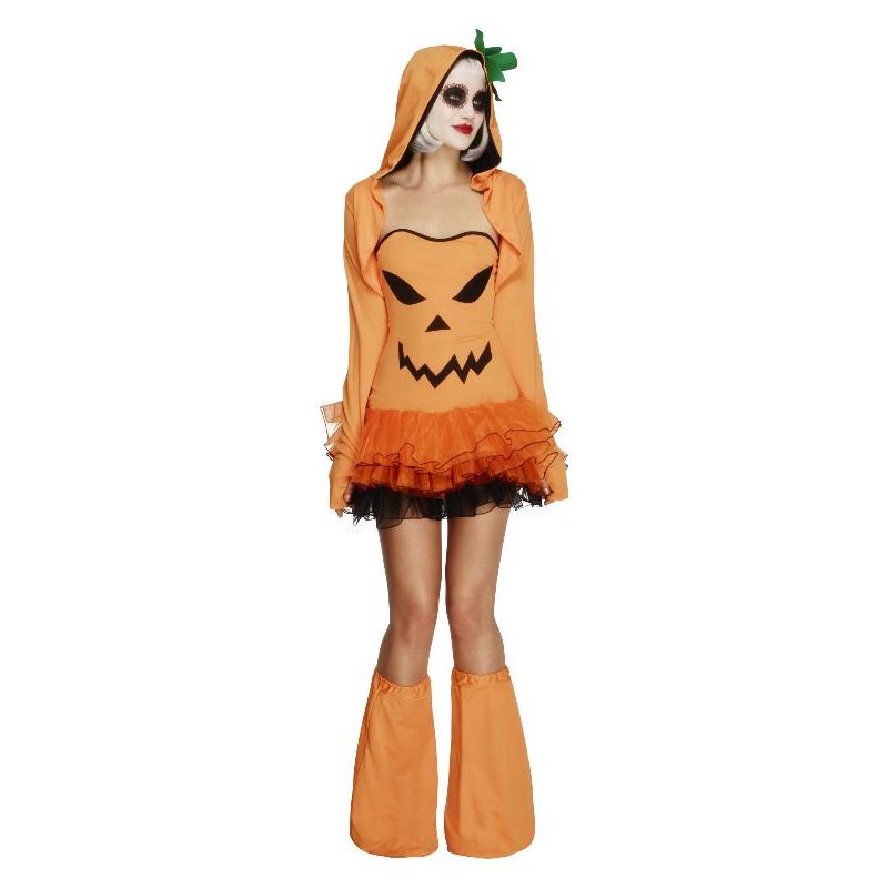 Fever Pumpkin Costume Tutu Dress Adult Orange Womens -1