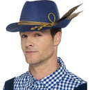 Authentic Bavarian Oktoberfest Hat Adult Blue Mens -1