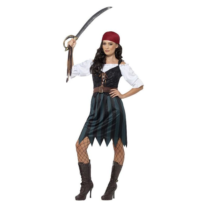 Pirate Deckhand Costume Adult Blue Womens
