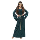 Medieval Maid Costume Adult Green