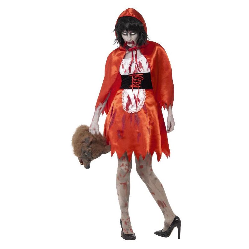 Zombie Little Miss Hood Costume Red Womens