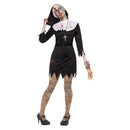 Zombie Sister Costume Womens Black Nun