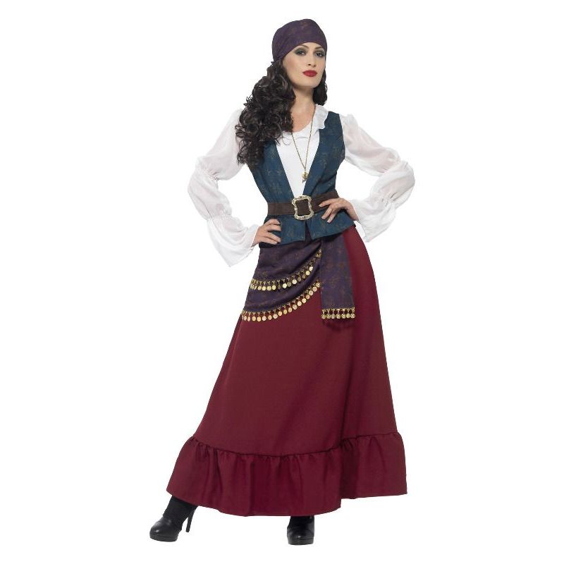Deluxe Pirate Buccaneer Beauty Costume Adult Purple Womens