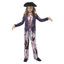 Deluxe Jolly Rotten Pirate Girl Costume Kids Blue