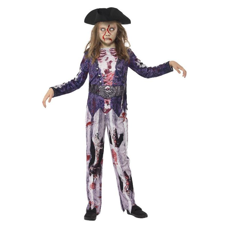 Deluxe Jolly Rotten Pirate Girl Costume Kids Blue Girls
