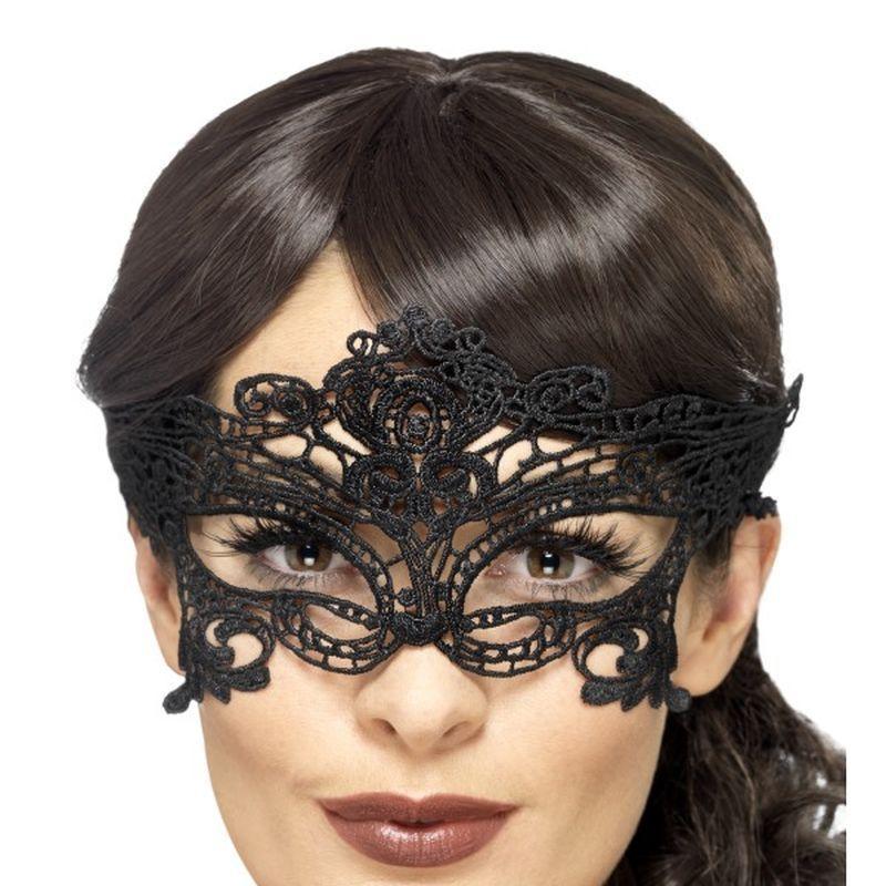 Embroidered Lace Filigree Heart Eyemask - One Size