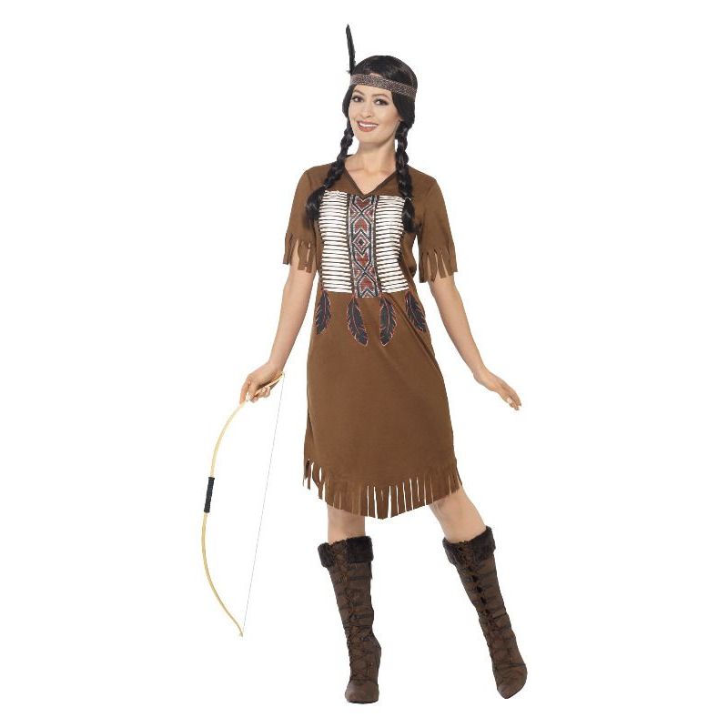 Native American Inspired Warrior Princess Costume Adult Brown