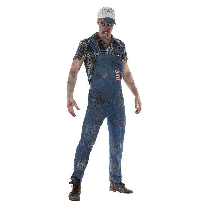 Zombie Hillbilly Costume Male Adult Blue Mens