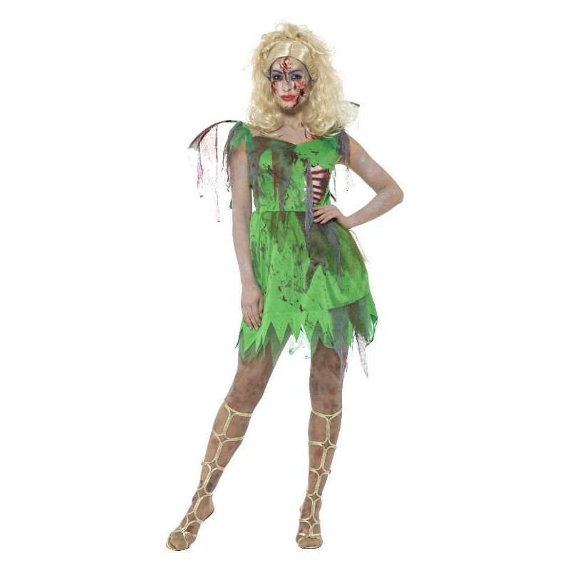 Zombie Fairy Costume Adult Green Womens