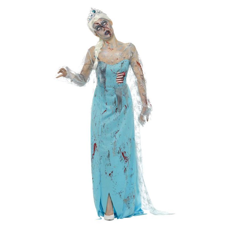 Zombie Froze To Death Costume Adult Blue Womens