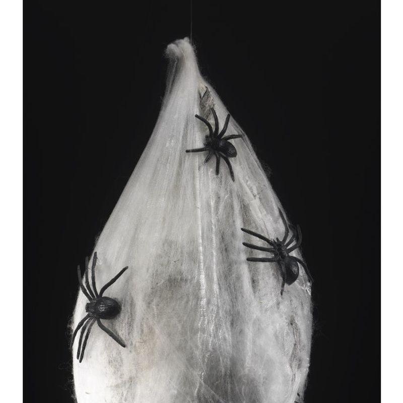 Animated Hanging Spider Larva Decoration Adult Glow In The Dark Unisex Yellow -1