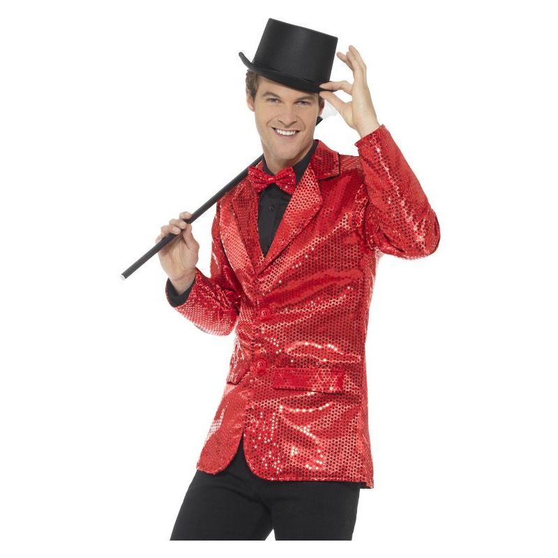 Sequin Jacket Mens Adult Red