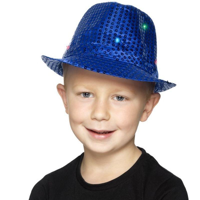 Light Up Sequin Trilby Hat - One Size