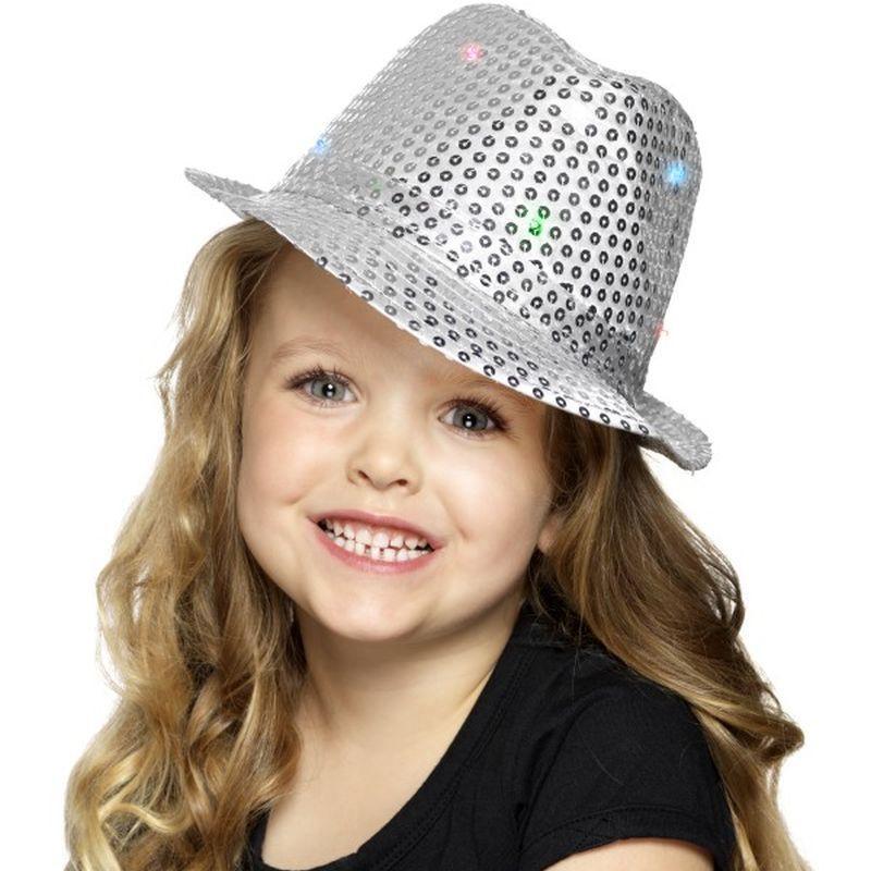 Light Up Sequin Trilby Hat - One Size