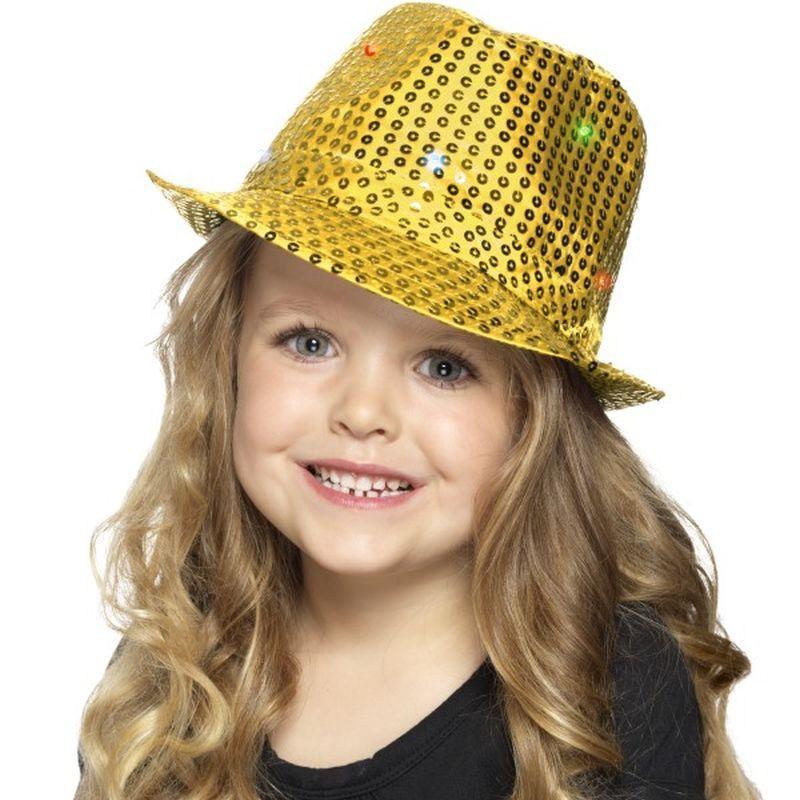 Light Up Sequin Trilby Hat - One Size