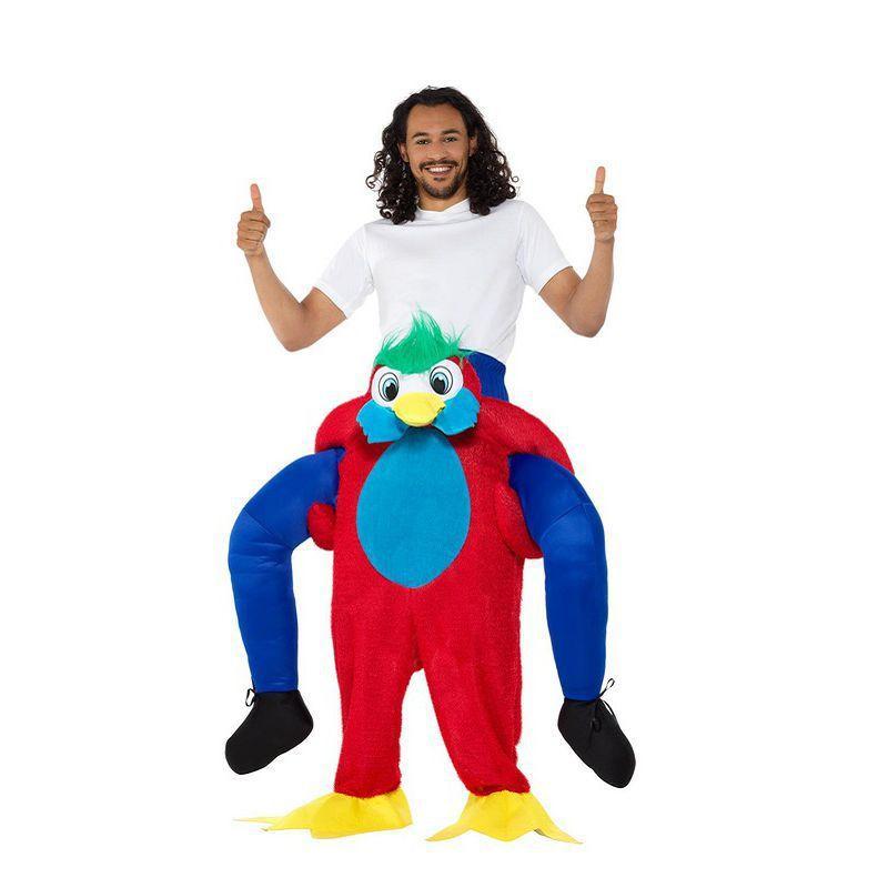 Piggyback Parrot Costume Adult Multi Mens