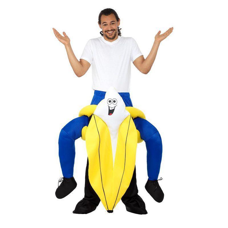 Piggyback Banana Costume Adult Yellow Mens